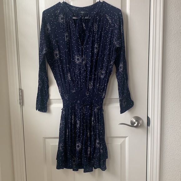 Rails Jasmine Navy Stella Multi star constellation Print Long sleeve dress Small - Picture 4 of 9
